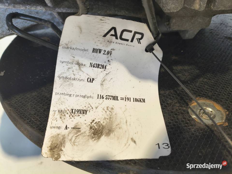 SKRZYNIA BIEGÓW BMW E87 16 116 316 i N43B16A Chełm