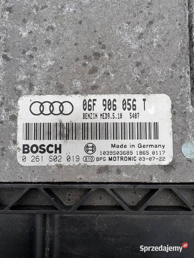 komputer sterownik 06F906056T 0261S02019 Audi A3 Jelcz-Laskowice