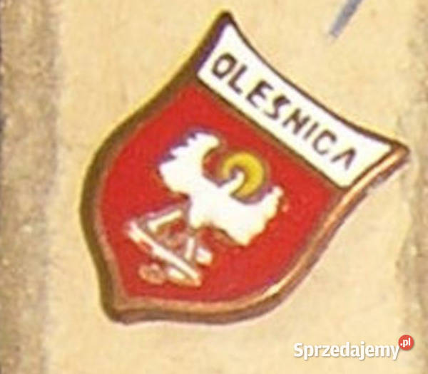 przypinka pinsa vintage herb miasta OleśnicaDd Bartków