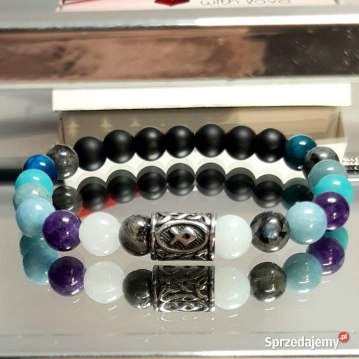 BRANSOLETKA KAMIEŃ NATURALNY MĘSKA DAMSKA NA mazowieckie Warszawa
