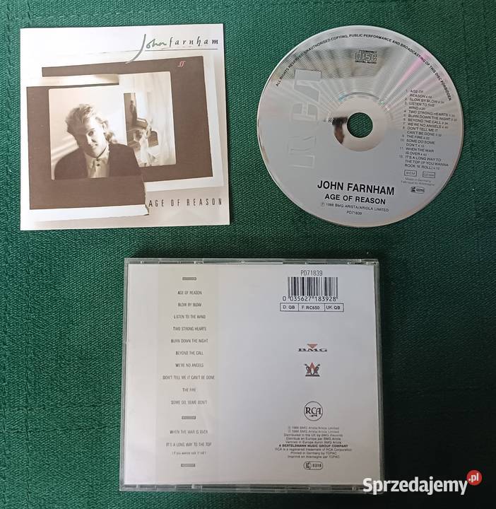 John Farnham Age of reason 1988 CD małopolskie Zbylitowska Góra