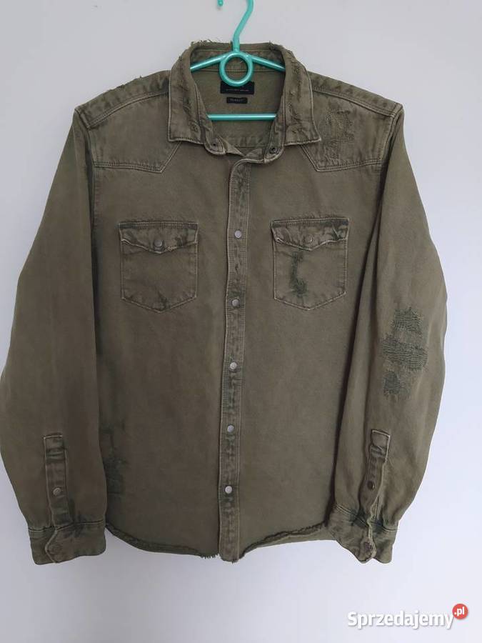 Zara koszula jeansowa ML khaki podkarpackie Rzeszów