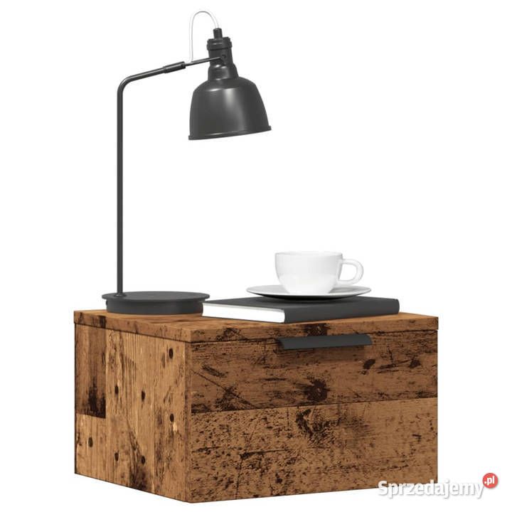 Wisząca szafka nocna stare drewno 34x30x20 mazowieckie