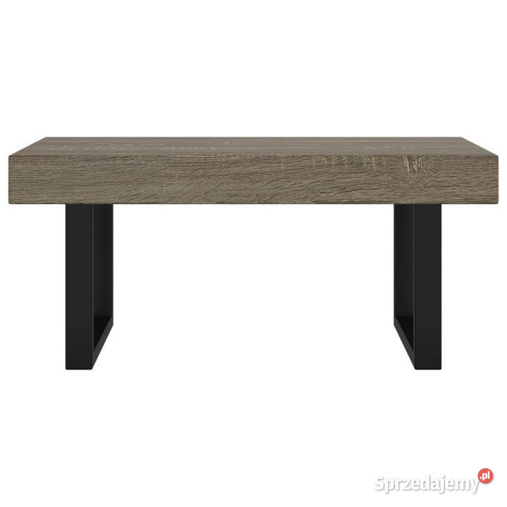 Stolik kawowy szaroczarny 90x45x40 MDF i żelazo mazowieckie Warszawa