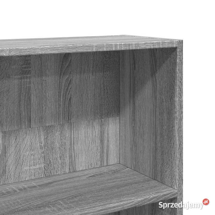 Regał szary dąb sonoma 80x24x176 materiał Warszawa
