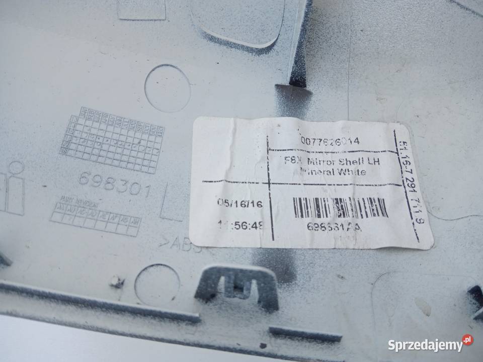 OSŁONA LUSTERKO LEWE BMW X5 F15 X6 F16 X3 F25 wielkopolskie Nowy Tomyśl