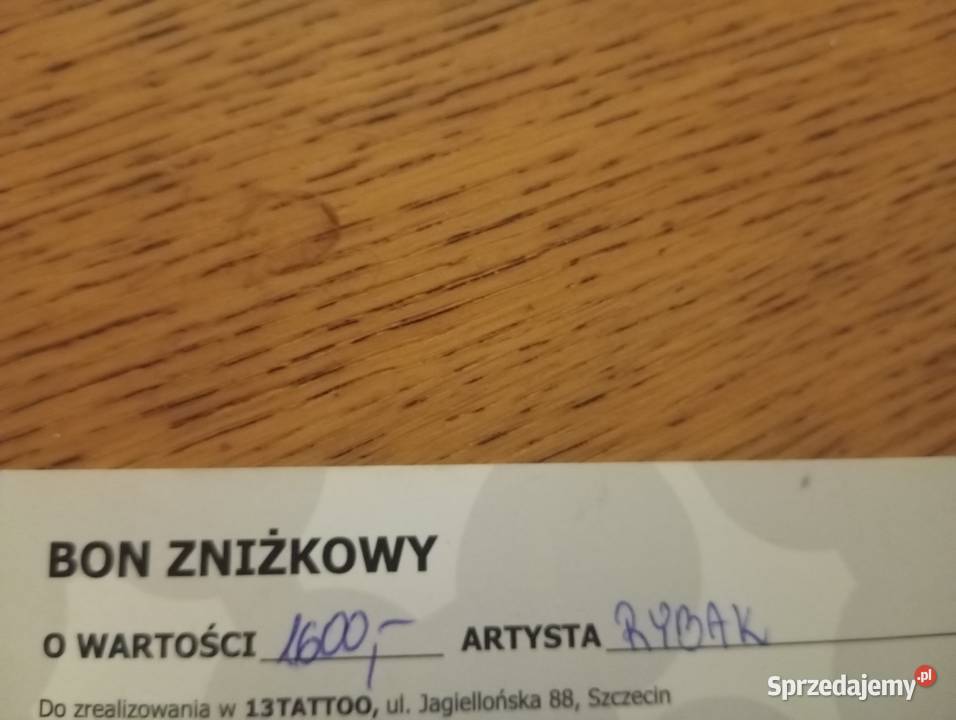 Sprzedam bona na tatuaz zachodniopomorskie Szczecin