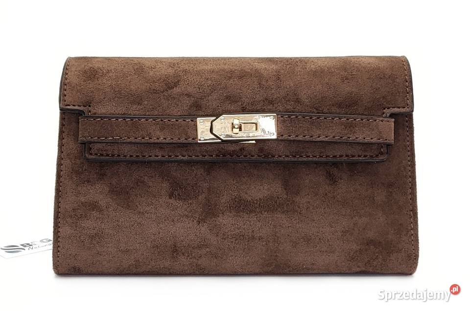 Torebka Kopertówka Listonoszka 2w1 Zamszowa Warszawa