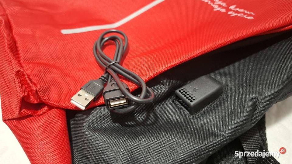 Plecak antykradzieżowy powerbank USB 13x28x38 Torby, plecaki i walizki Czeladź