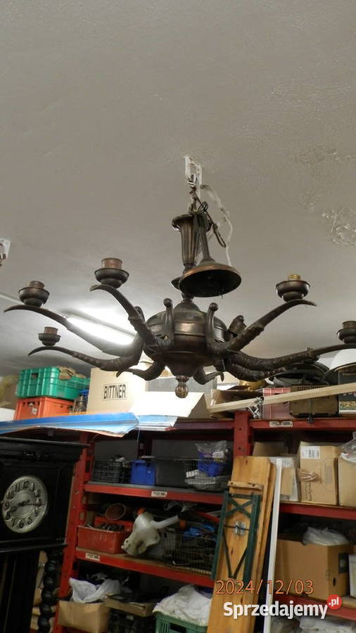 LAMPA dużą mosiądz ANTYK LATA 20 te XX w wielkopolskie Poznań sprzedam