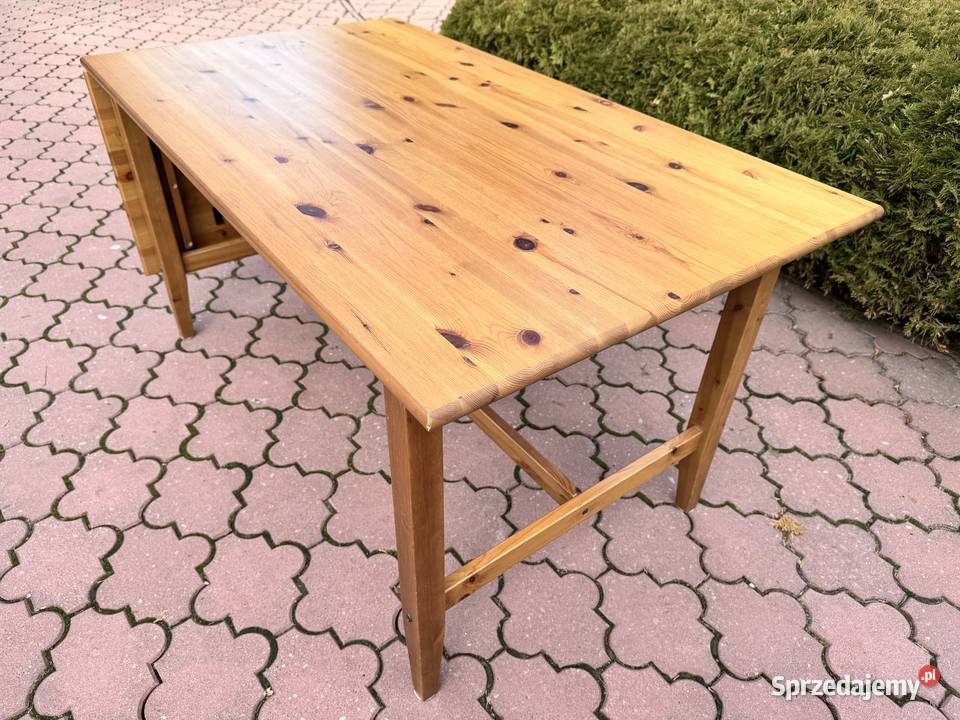 Stół drewniany prostokątny rozkładany Ikea do
