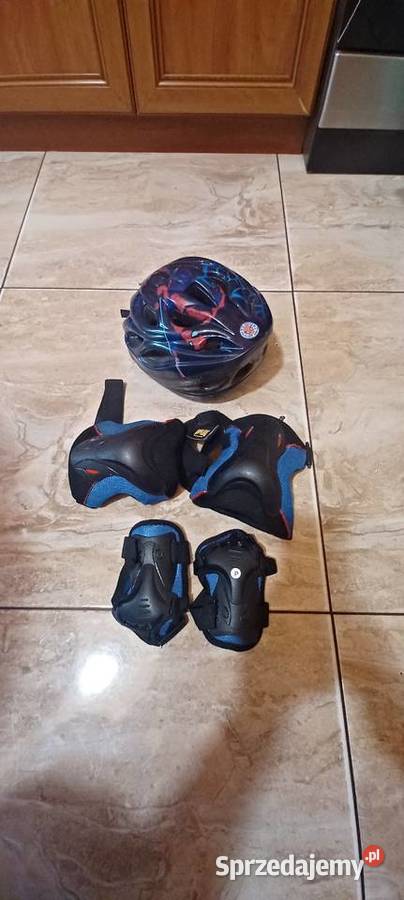Ochraniacze z kaskiem na rolki rower SPIDER MAN Łódź