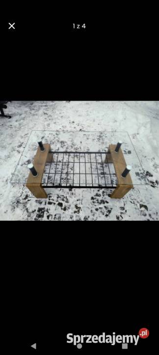 Stół z szklanym blatem 175 wysokość Świerklany