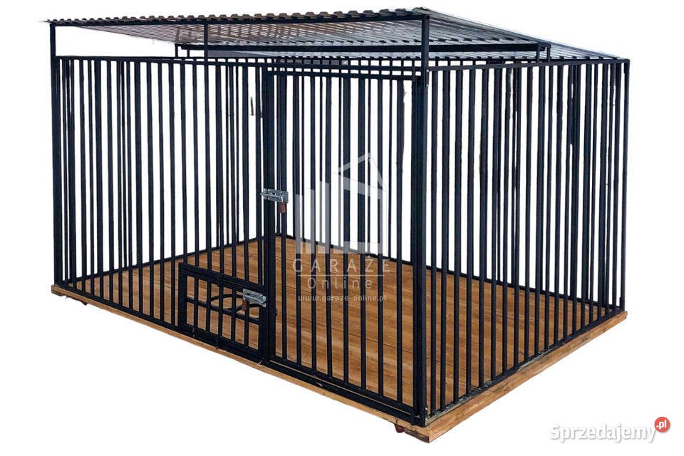 Kojec Psów 3x2m Drewniana podłoga Uchwyt na lubuskie