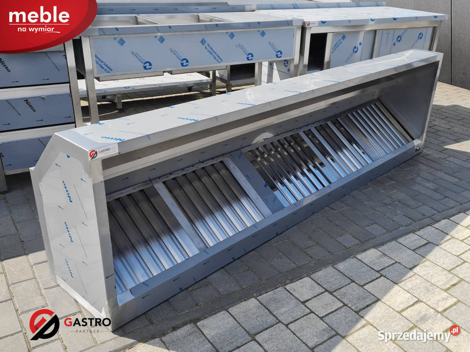 Okap trapezowy przyścienny z filtrami wywiewny Ostrów Wielkopolski