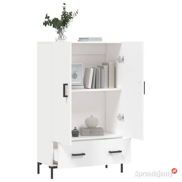 Wysoka szafka biała 695x31x115 materiał mazowieckie Warszawa