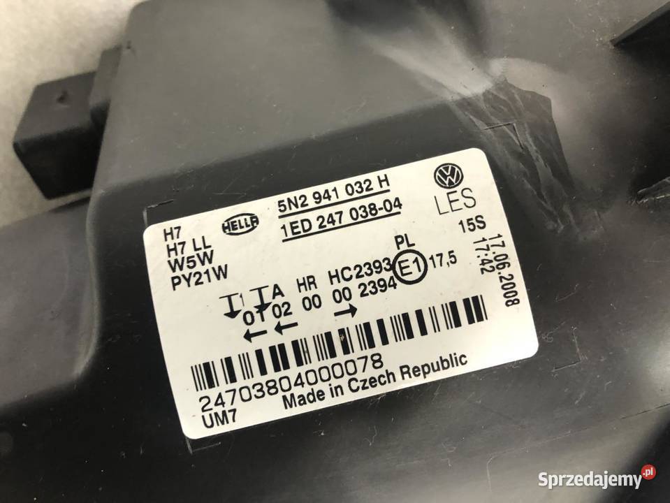 LAMPA PRAWY PRZÓD 5N2941032H VW TIGUAN 5N ANG osobowe