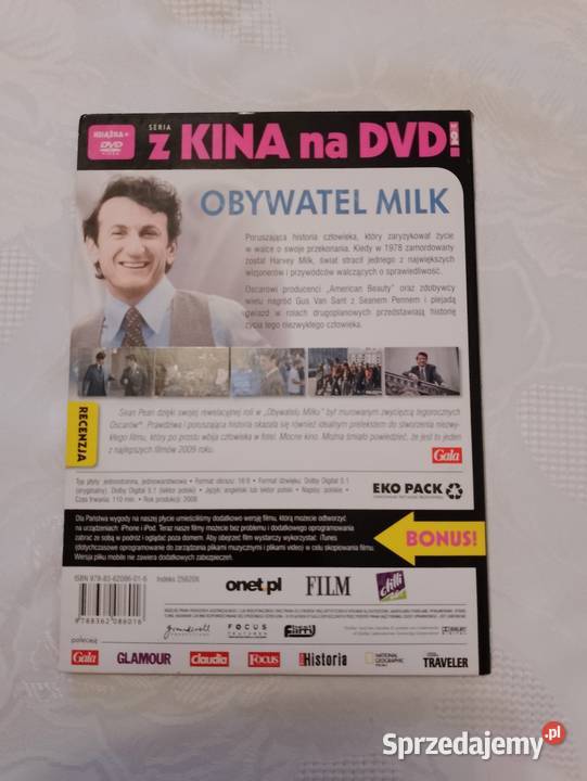 Film na DVD video OBYWATEL MILK książka dramat dramat Oborniki
