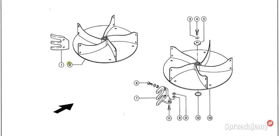 Skrzydło dmuchawy rozrzutnik Claas Lexion 480 Namysłów sprzedam