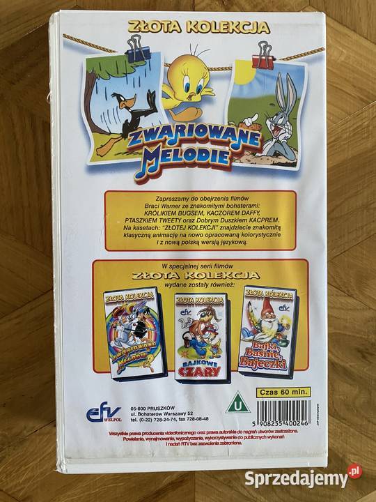 Zwariowane melodie bajki na kasecie VHS Lublin sprzedam