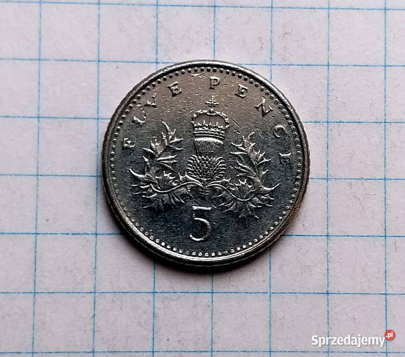 5 PENSÓW FIVE PENCE 1996 WIELKA BRYTANIA Piszczac sprzedam