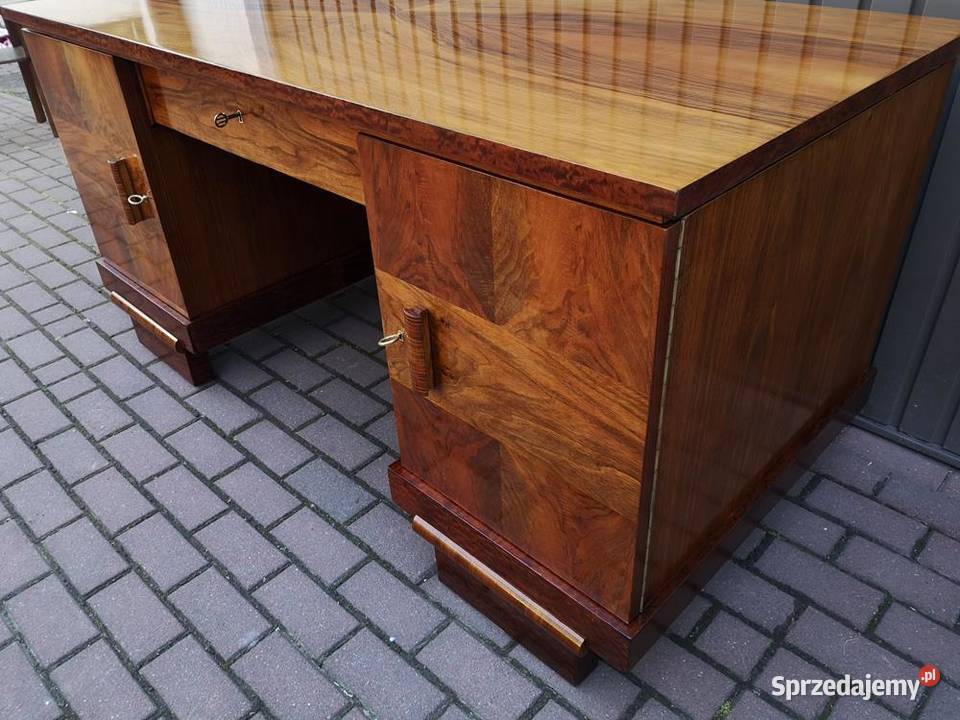 Biurko ARTDECO Orzech Politura Stare Antyk Swarzędz