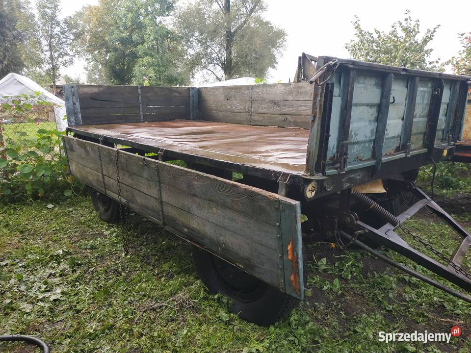 Przyczepa rolnicza boki drewniane spód blacha wielkopolskie Koło