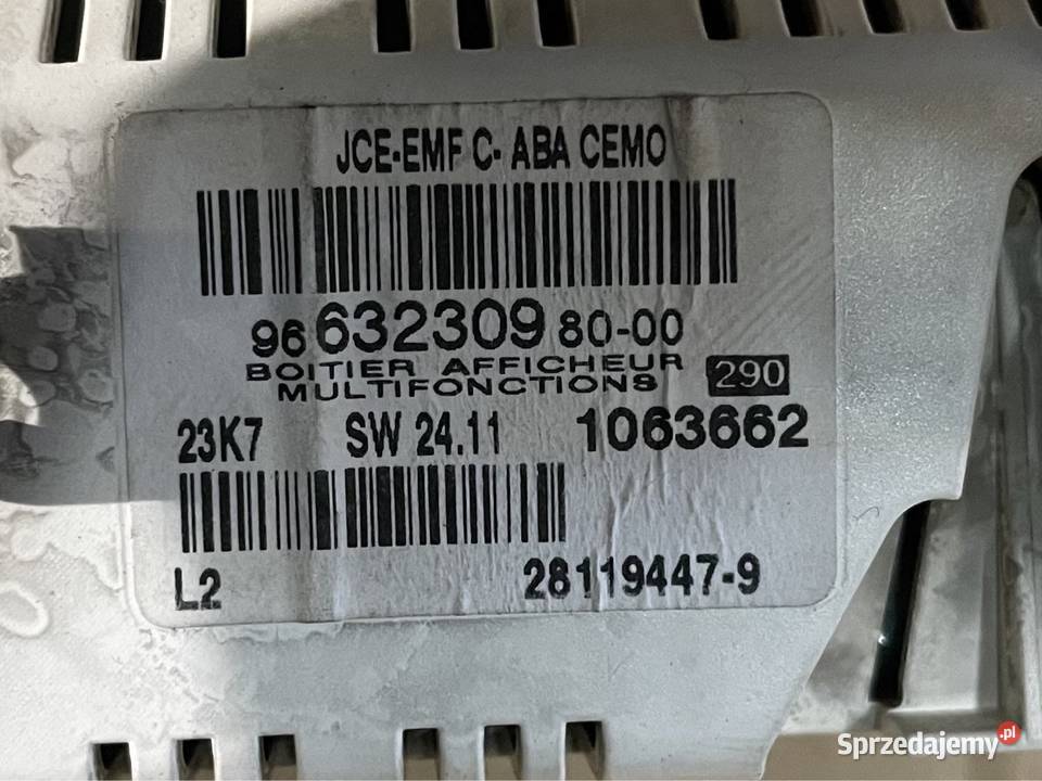 9663230980 wyświetlacz ekran Citroen c5 II 2 Deski rozdzielcze, konsole Szczecin