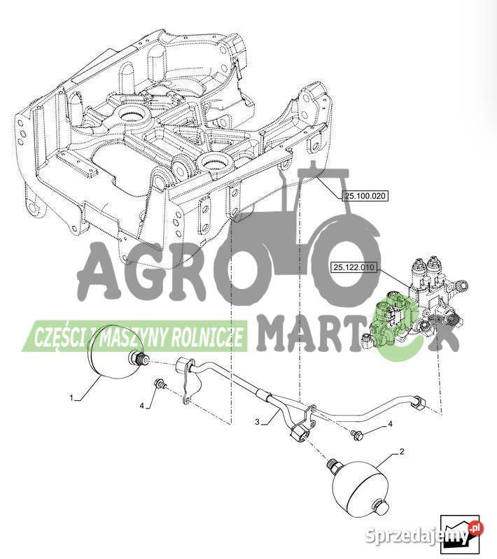 Hydroakumulator hydr CNH 47821259 87354713 New Holland Wichrów