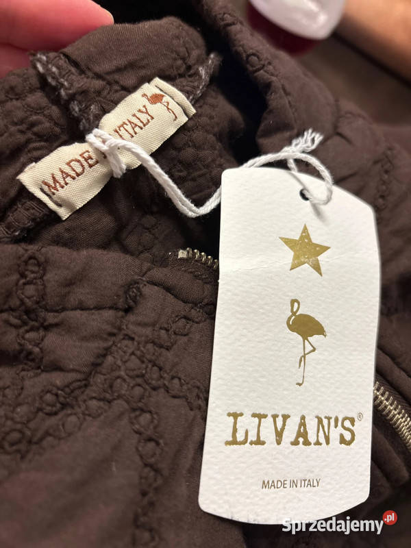 Kurtka damska czekoladowa LIVANS made in Italy Wiatrówka Szczecin