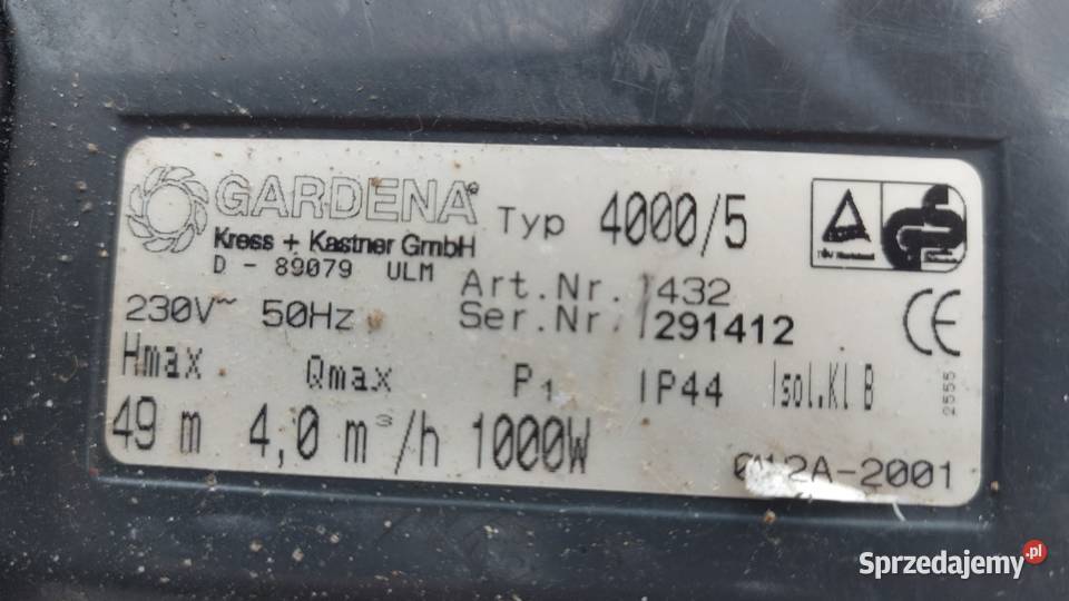 Pompa ogrodowa Gardena 40005 Jet 1000 W Tarnobrzeg