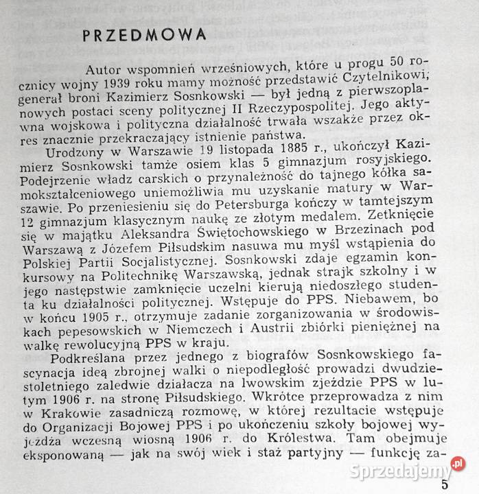 Cieniom września Kazimierz Sosnkowski miękka z obwolutą Chełm