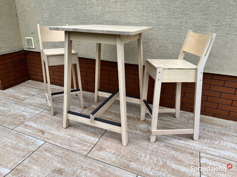 Stół drewniany wysoki hoker krzesło barowe Meble sprzedam