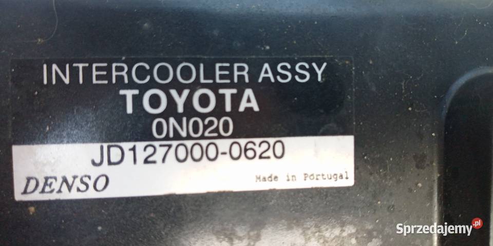 CHŁODNICA INTERCOOLER TOYOTA YARIS II 14 D4D osobowe Pozostałe małopolskie Krzeszowice