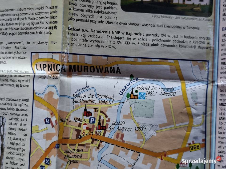 WiśnickoLipnicki Park Krajobrazowy 130 000 mapa Kraków