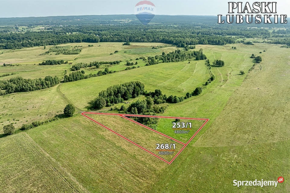 Na sprzedaż działki rolne łącznie 9600 m 0m Sprzedaż Piaski