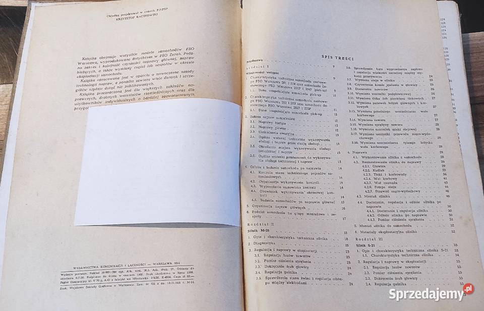 Książka Naprawa samochodów FSO Warszawa 1966r Dęblin sprzedam
