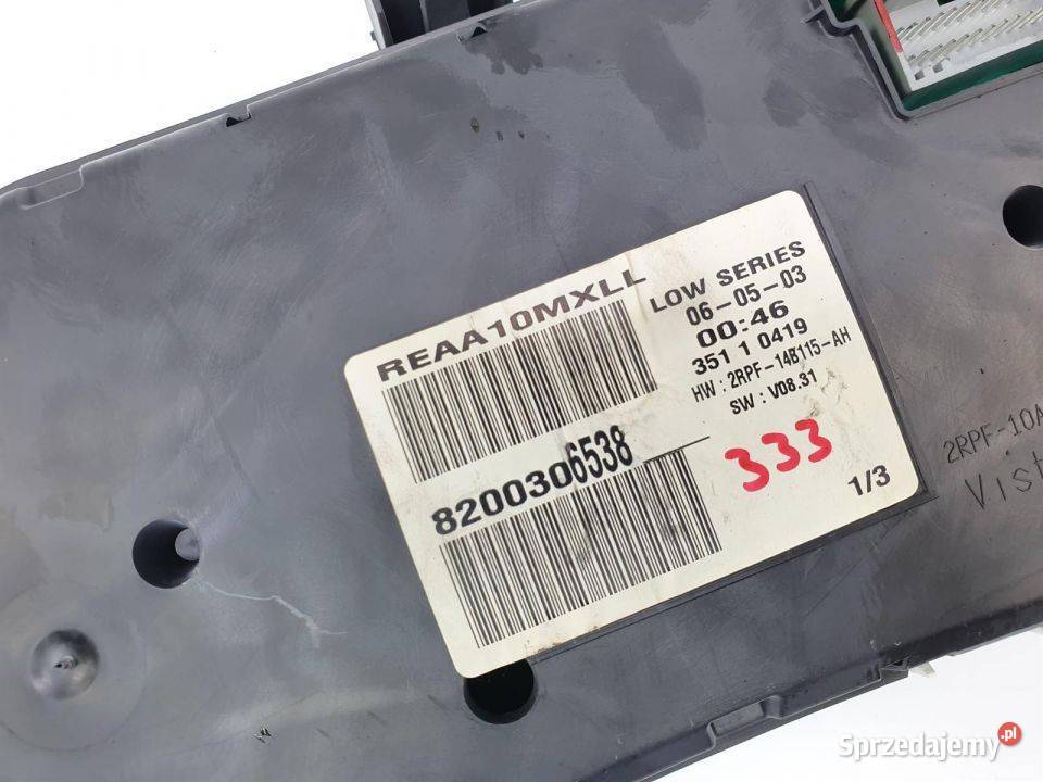 LICZNIK ZEGAR RENAULT MEGANE 8200306538 Lipno