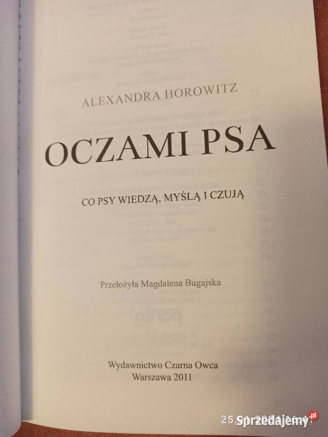 Książka pt Oczami Psa Autor Alexandra Horowitz