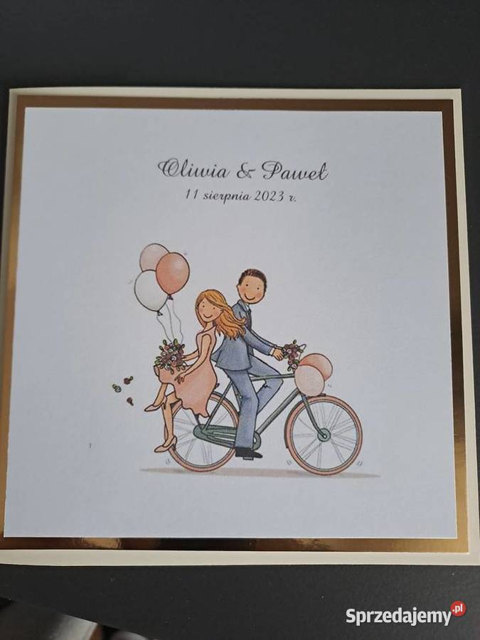 Kartka w kopercie z okazji ślubu Strzebiń