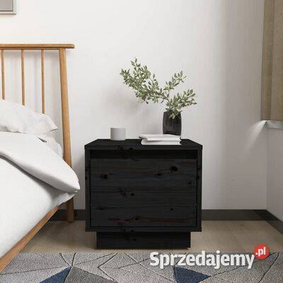 vidaXL Szafka nocna czarna 35x34x32 lite drewno Nocne Warszawa sprzedam