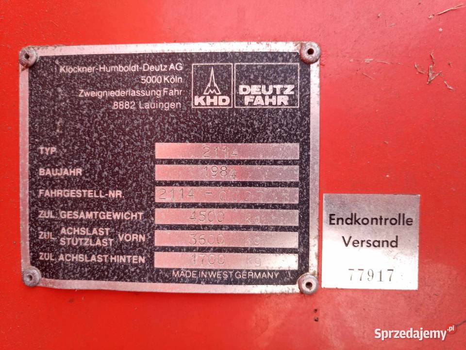 Kombajn zbożowy DeutzFahr M770 Łowicz