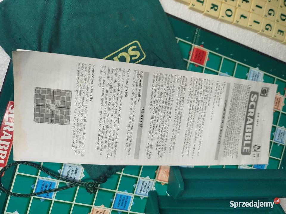 Gra Planszowa Scrabble polsku kompletne Zgierz sprzedam