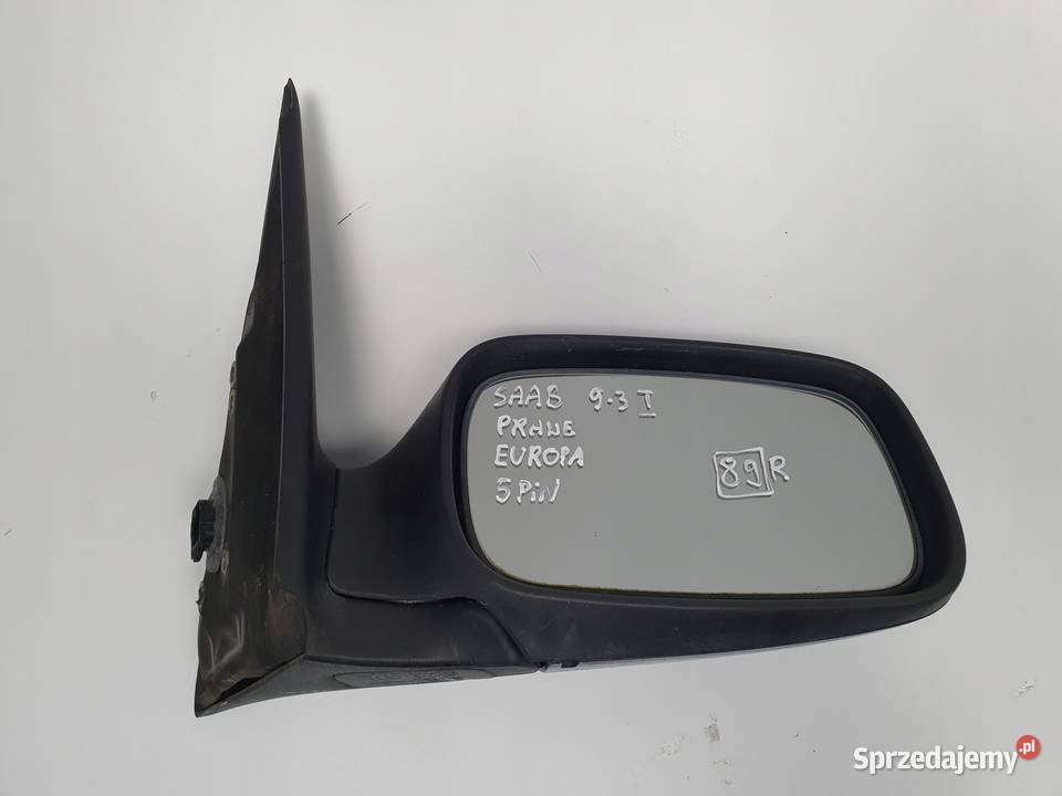 LUSTERKO Saab 93 I 9802r PRAWE PASAŻERA 5 Pin Rudka