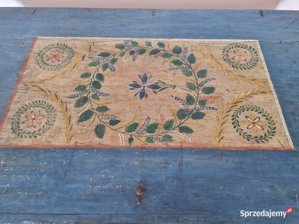 Skrzynia malowana ludowa z 1846 roku Słupca