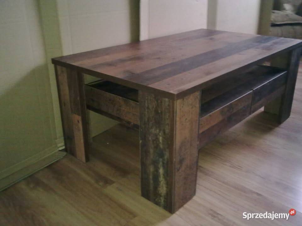 Nowa ława z szufladami 111x65x45 dąb branwood 111cm Wieruszów