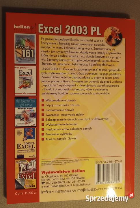 Excel 2003 Ćwiczenia zaawansowane K Masłowski miękka Sosnowiec sprzedam