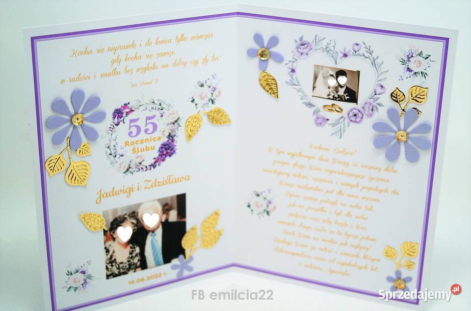 Kartka z życzeniami z okazji ślubu Pamiątka Zielona Góra