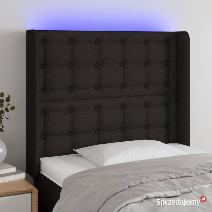 Zagłówek do łóżka z LED czarny 93x16x118128 Warszawa