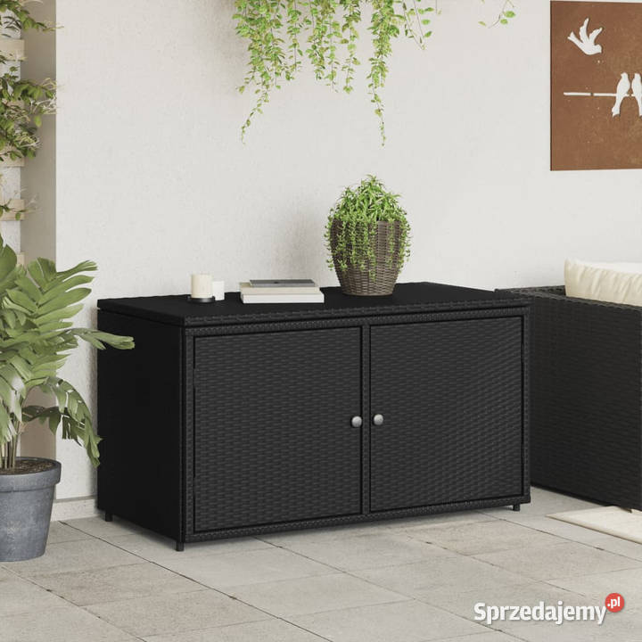 Szafka ogrodowa czarna 110x55x605 polirattan Skrzynie ogrodowe mazowieckie sprzedam